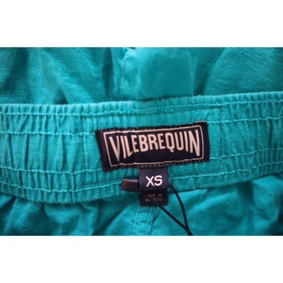 Vilebrequin BAIE9U01 Men's Sz XS Blue Linen Cargo Pockets Bermuda Shorts - Picture 4 of 14